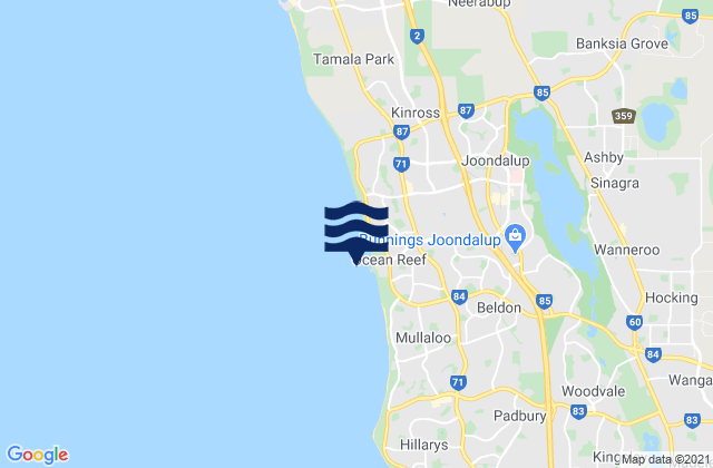 Sinagra, Australiaの潮見表地図
