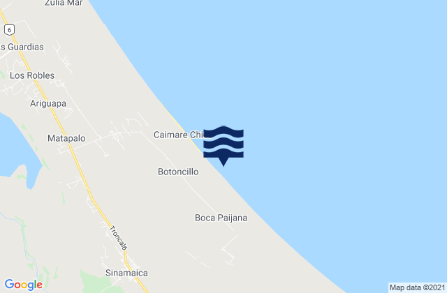 Sinamaica, Venezuelaの潮見表地図