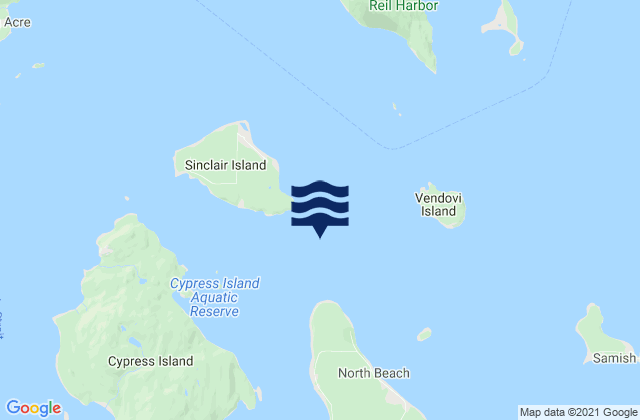 Sinclair Island Light 0.6 mile SE of, United Statesの潮見表地図
