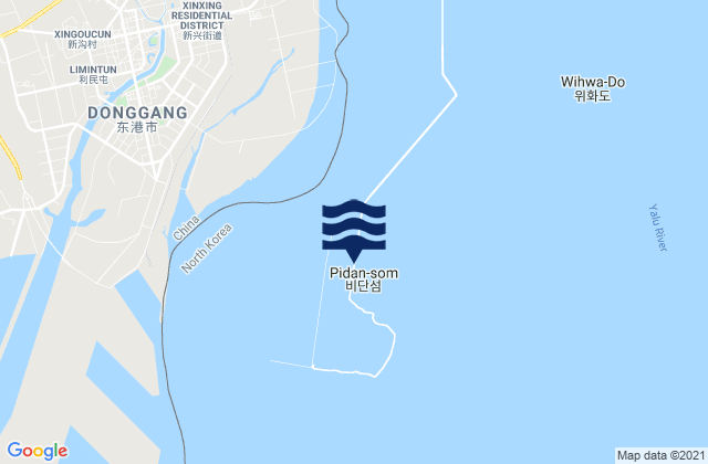 Sindo-gun, North Koreaの潮見表地図