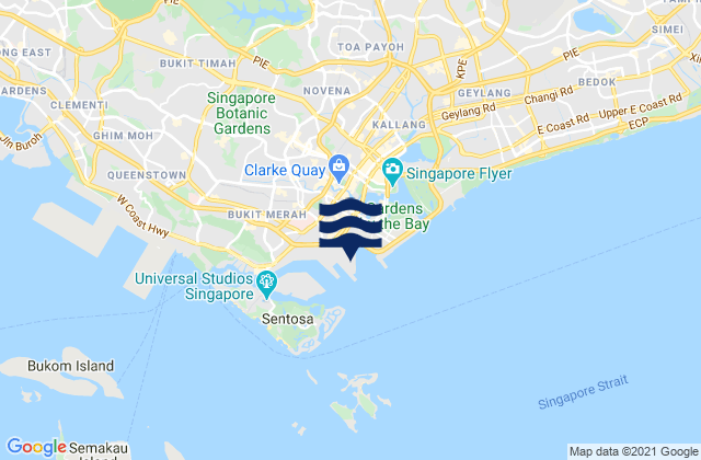 Singapore (Victoria Dock), Singaporeの潮見表地図