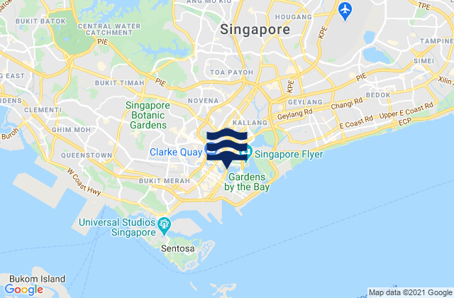 Singapore, Singaporeの潮見表地図