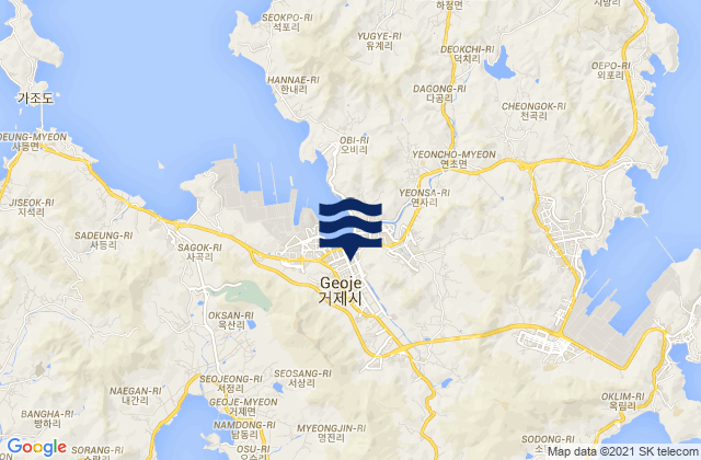 Sinhyeon, South Koreaの潮見表地図