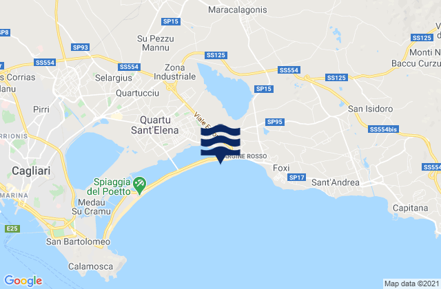 Sinnai, Italyの潮見表地図