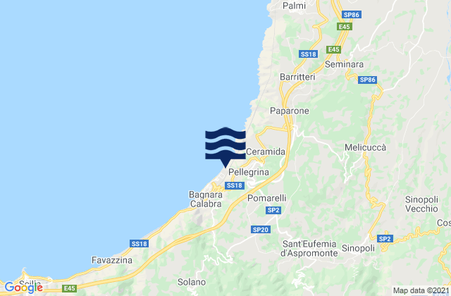 Sinopoli, Italyの潮見表地図