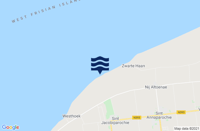 Sint Jacobiparochie, Netherlandsの潮見表地図