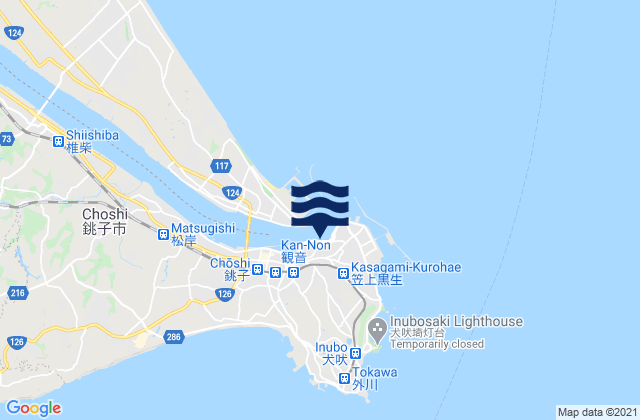 Sinti (Tyosi), Japanの潮見表地図