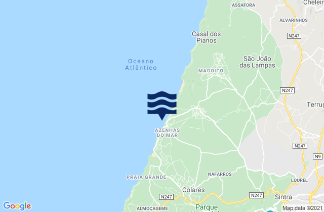 Sintra, Portugalの潮見表地図