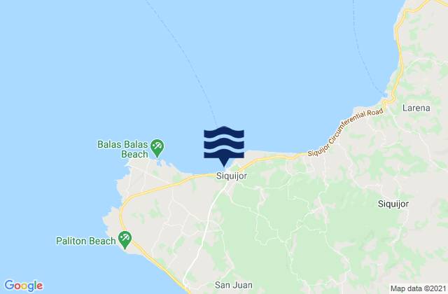 Siquijor, Philippinesの潮見表地図
