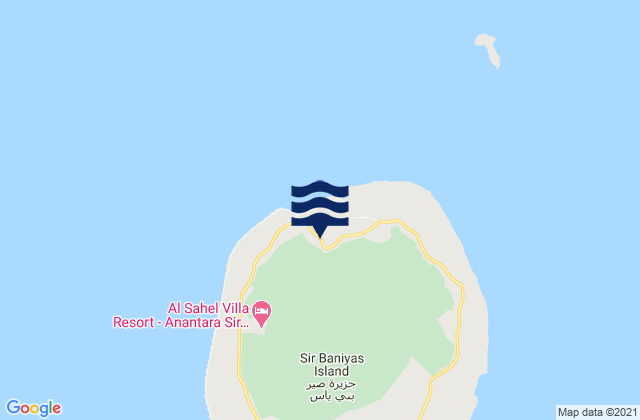 Sir Bani Yas Island, United Arab Emiratesの潮見表地図