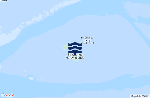 Sir Chas Hardy Island, Australiaの潮見表地図