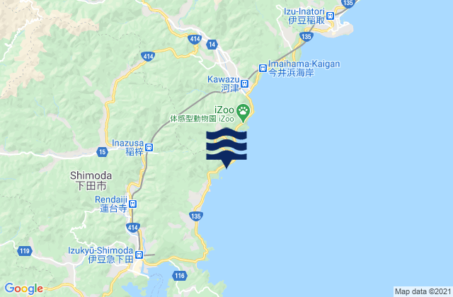 Sirahama (Izu), Japanの潮見表地図