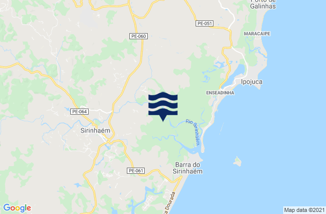 Sirinhaém, Brazilの潮見表地図