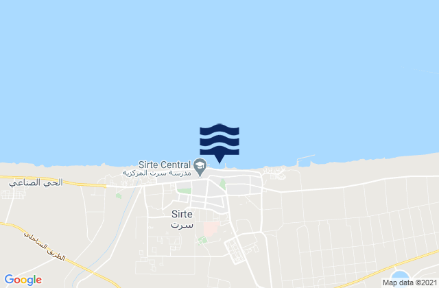 Sirte, Libyaの潮見表地図
