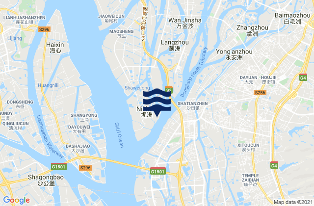 Sisheng, Chinaの潮見表地図