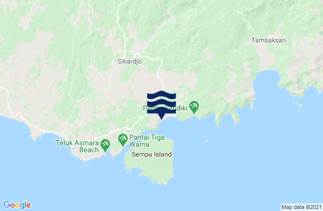 Sitiarjo, Indonesiaの潮見表地図