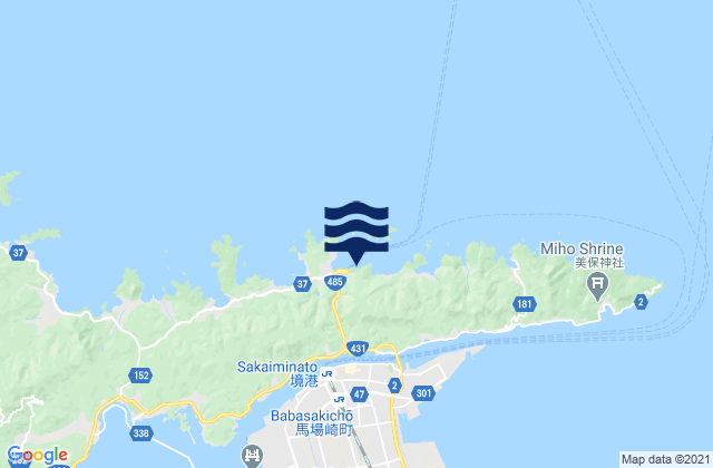 Sitirui, Japanの潮見表地図