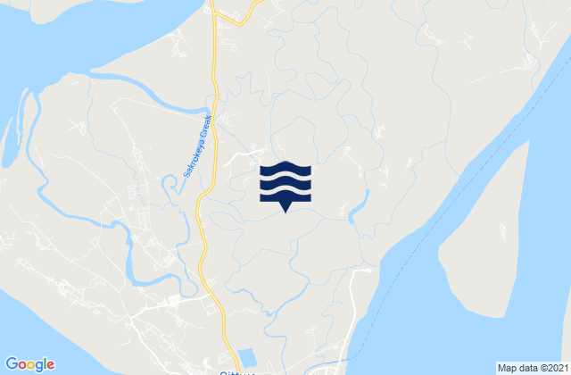 Sittwe District, Myanmarの潮見表地図