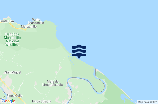 Sixaola, Costa Ricaの潮見表地図