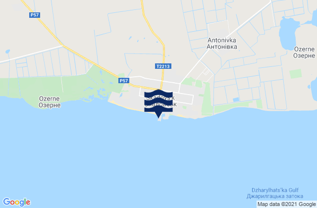 Skadovsk, Ukraineの潮見表地図