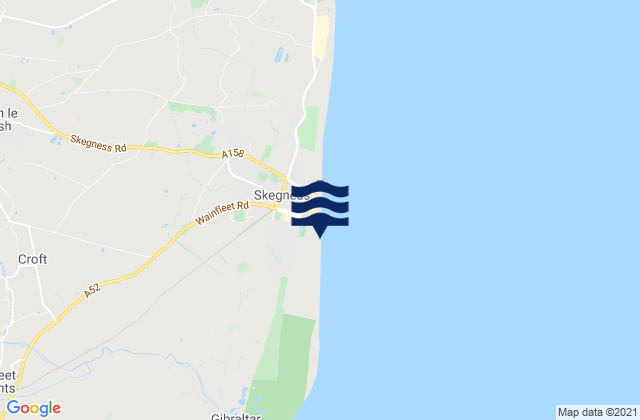 Skegness, United Kingdomの潮見表地図