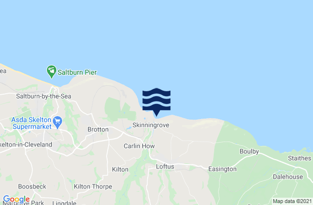Skinningrove, United Kingdomの潮見表地図