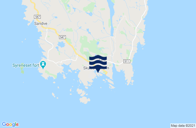 Skudeneshavn, Norwayの潮見表地図