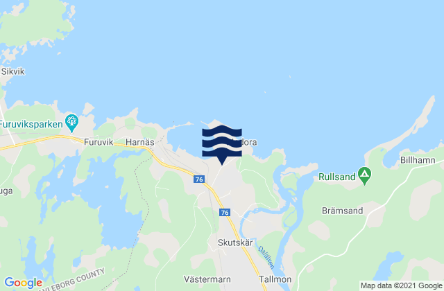 Skutskär, Swedenの潮見表地図