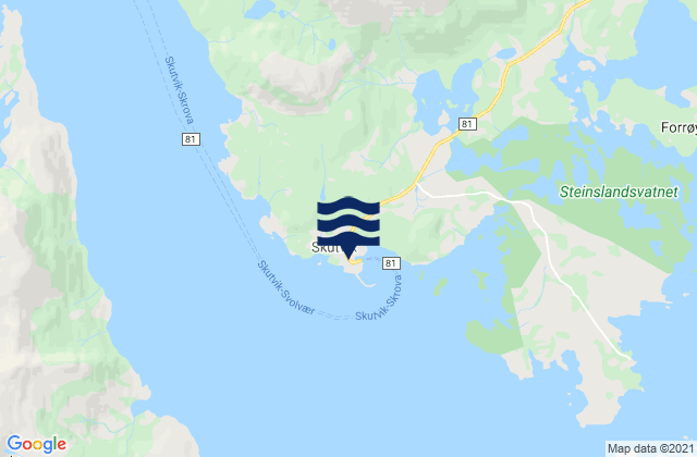 Skutvika, Norwayの潮見表地図