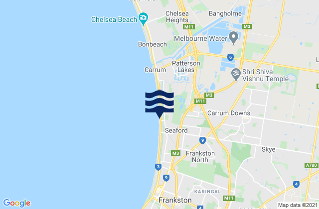 Skye, Australiaの潮見表地図