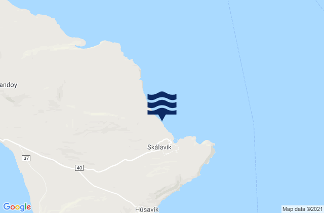 Skálavík, Faroe Islandsの潮見表地図