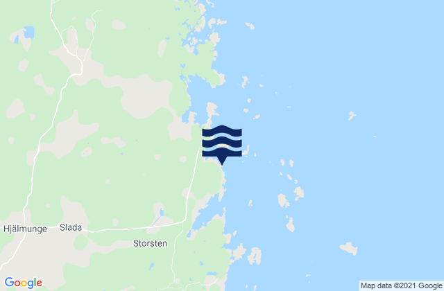 Slada Hamn, Swedenの潮見表地図
