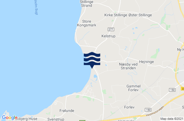 Slagelse, Denmarkの潮見表地図