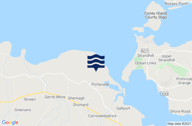 Sligo, Irelandの潮見表地図