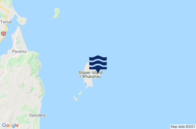 Slipper Island, New Zealandの潮見表地図