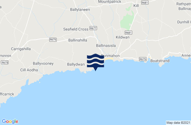 Slippery Island, Irelandの潮見表地図