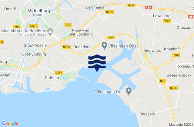 Sloehaven, Netherlandsの潮見表地図