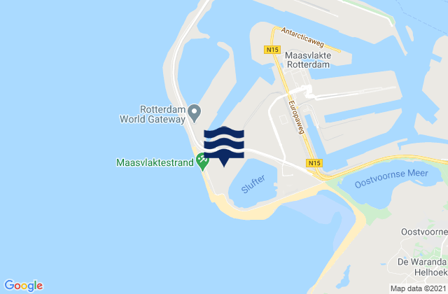 Slufter, Netherlandsの潮見表地図