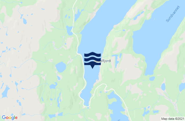 Smalfjord, Norwayの潮見表地図