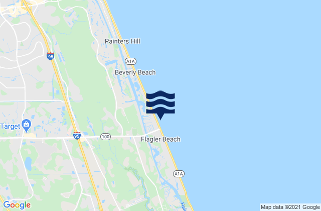 Smith Creek (Flagler Beach), United Statesの潮見表地図