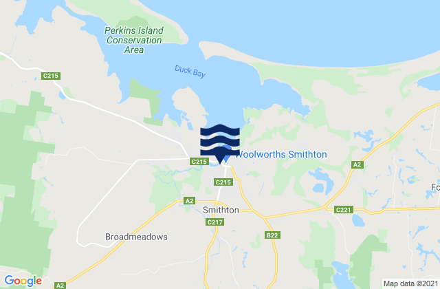 Smithton, Australiaの潮見表地図