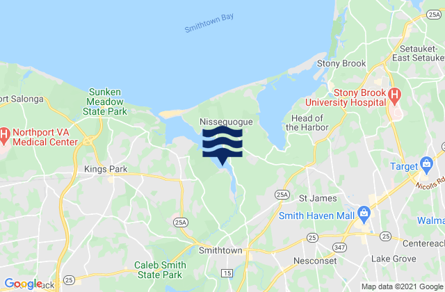 Smithtown, United Statesの潮見表地図