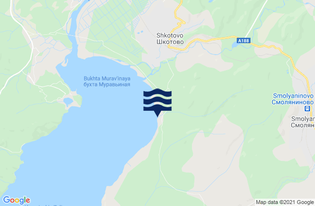 Smolyaninovo, Russiaの潮見表地図