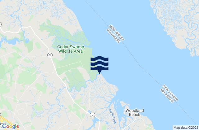 Smyrna River entrance, United Statesの潮見表地図
