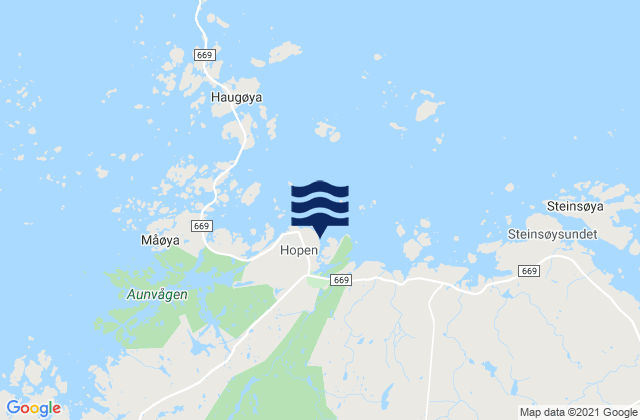 Smøla, Norwayの潮見表地図