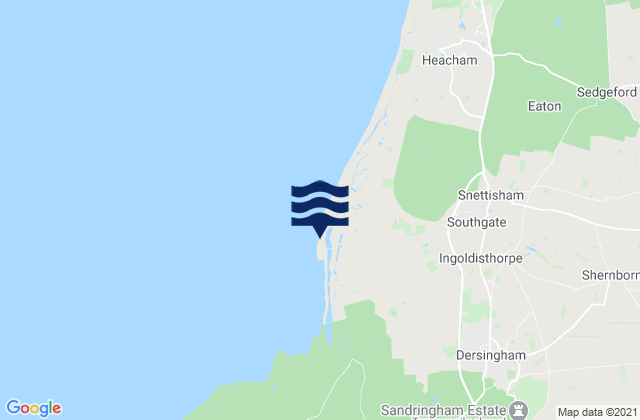 Snettisham Beach, United Kingdomの潮見表地図