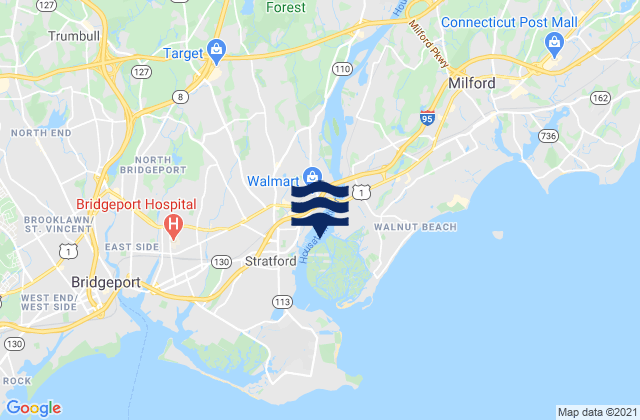 Sniffens Point (Stratford), United Statesの潮見表地図