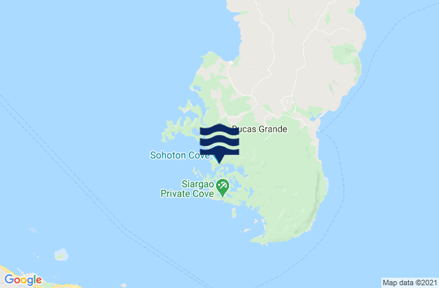 Sohutan Bay (Bucas Grande Island), Philippinesの潮見表地図