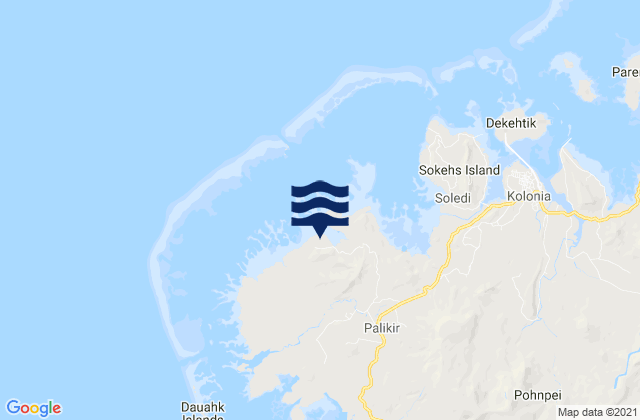 Sokehs Municipality, Micronesiaの潮見表地図