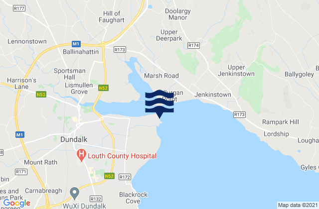 Soldiers Point, Irelandの潮見表地図